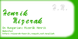 henrik mizerak business card