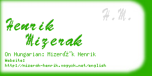 henrik mizerak business card